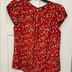 SHEIN Red Floral Blouse